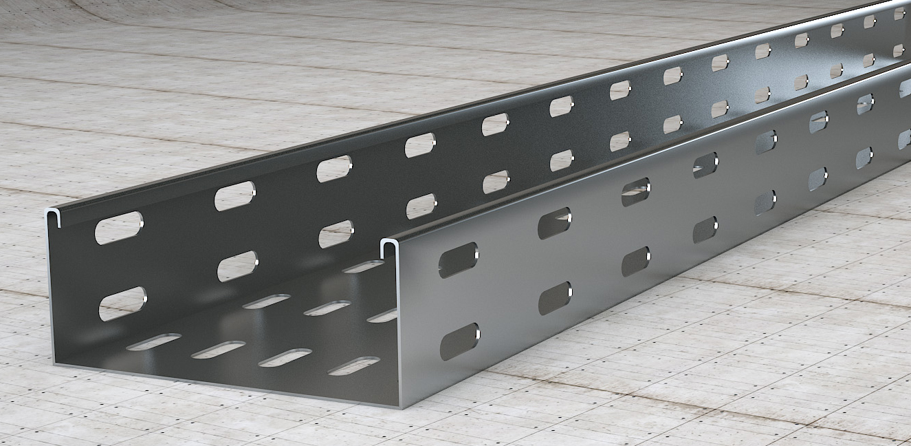 Kaptech Perforated Cable Tray GI, SS, Aluminium — 50mm to 1000mm width