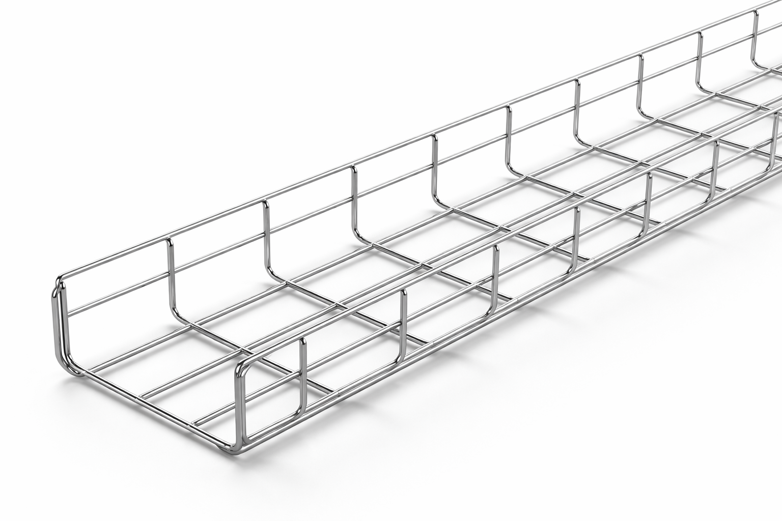 Kaptech SS Wire Mesh Cable Tray for corrosion-resistant cable management